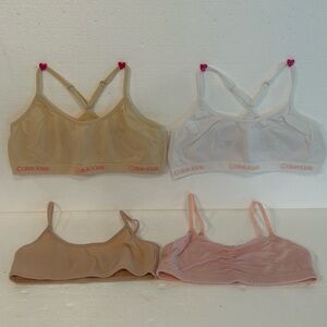 2 Like New Calvin Klein Bralette and 2 smaller good ones